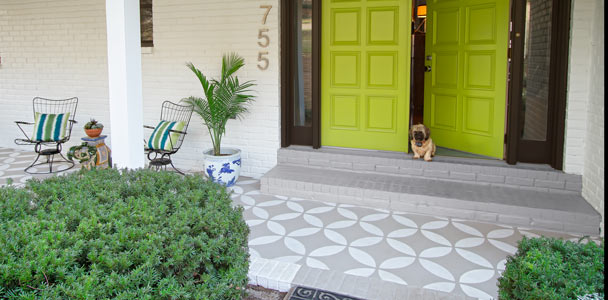 front porch upgrade with paint