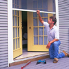 7. Test the screen door by pulling on the center handle. It should glide up and down without hesitation.