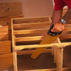 saw off feet and other protrusions with hand saw