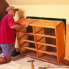 put the dresser into the wall-opening