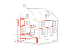 plumbing in house drawing