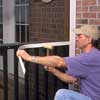 installing narrow cap trim with mallet
