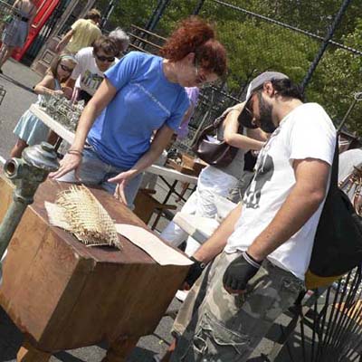butcher block at Salvage Fest