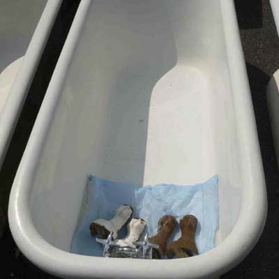 clawfoot tubs at Salvage Fest