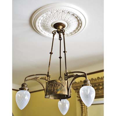 ceiling light fixture from 1920s era