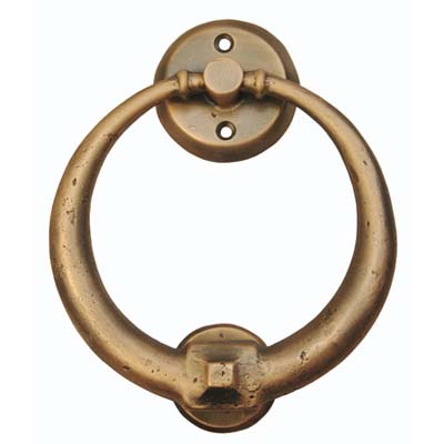 simple door knocker with sparsely ornamented design