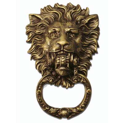 lion symbol door knocker   