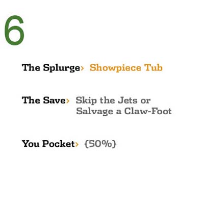 Save While You Splurge: Showpiece Tub
