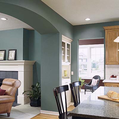 Crisp and Clean Tealy Green | Brilliant Interior Paint Color Schemes