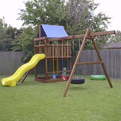 back yard play structure