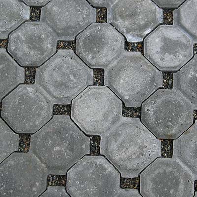 concrete pavers with voids of quick drainage gravel