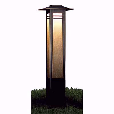 Kichler lamp pillars match perfectly with shrubs or flower beds