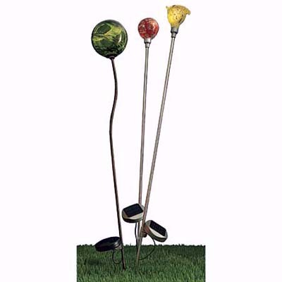 Allsop Garden's long-stemmed, wireless solar lamps are easy to plant and last for hours
