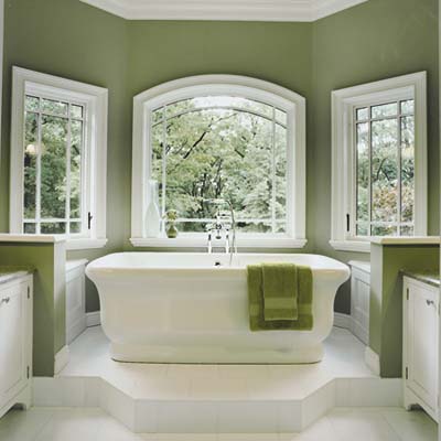 Bath after bumpout added to add more space and to create an updated look