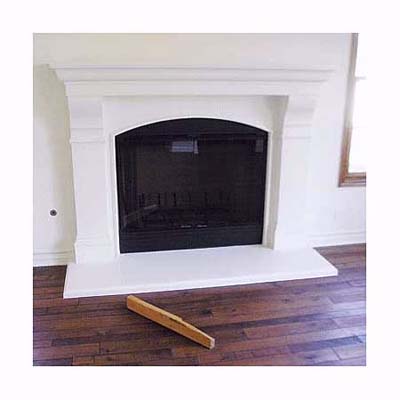 a section of framing lumber that fell out of the chimney