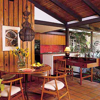 New kitchen addition with natural materials to coordinate with the rest of the home