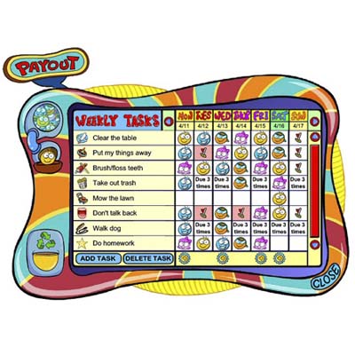 My Reward Board Weekly Tasks screen
