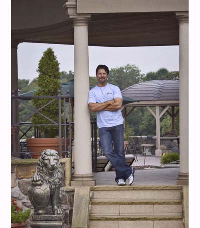 Michael Andretti outside his home