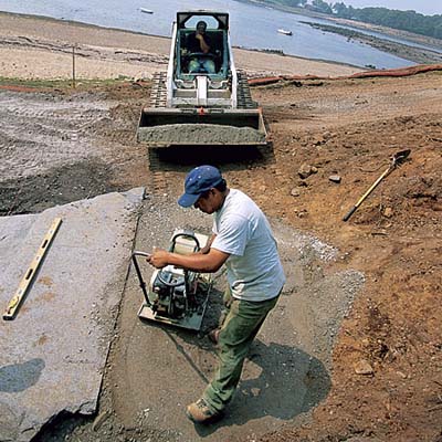 Tamp the gravel