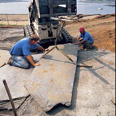 Set the stone in place