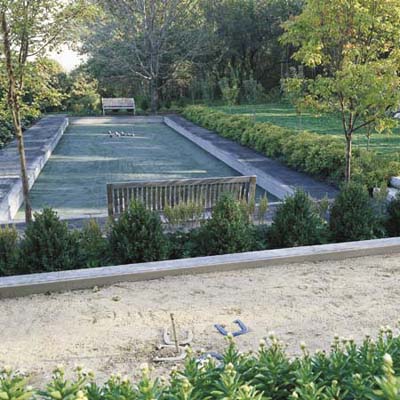bocce court and horseshoe court