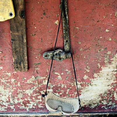 Untouched tools at the lumberyard