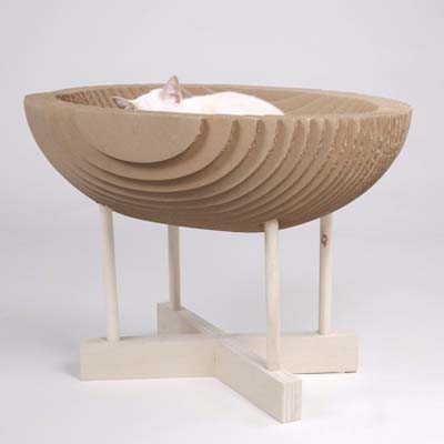 beds for cats from recycled cardboard