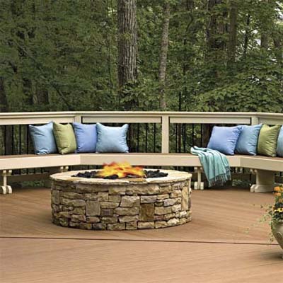 deck designed as outdoor rooms