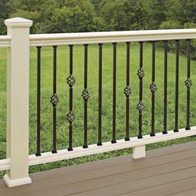 vinyl sleeved wood posts used in railings