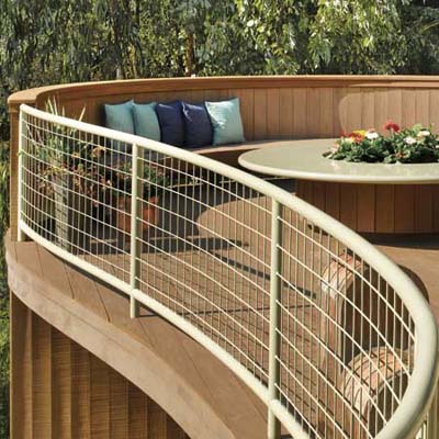 powder-coated steel railing