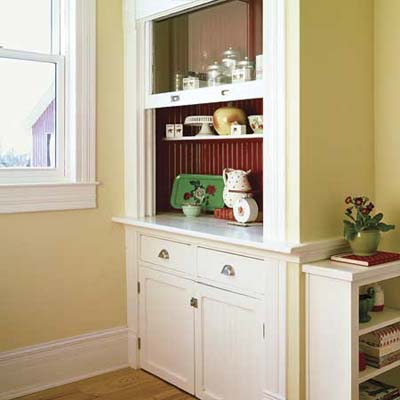 shaker-style cabinets with old-style charm