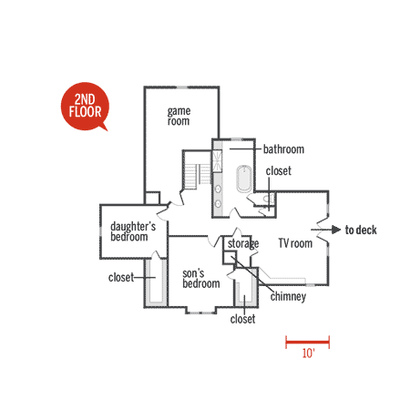 floor plan for second floor addition