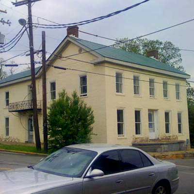 federal style house during restoration
