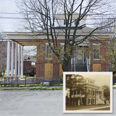 historic photograph of greek revival house