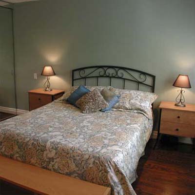 master bedroom after staging