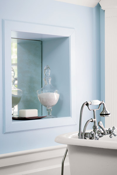 custom storage niches for toiletries bath attic after remodel