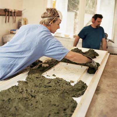 crew vibrating mixture on thetable