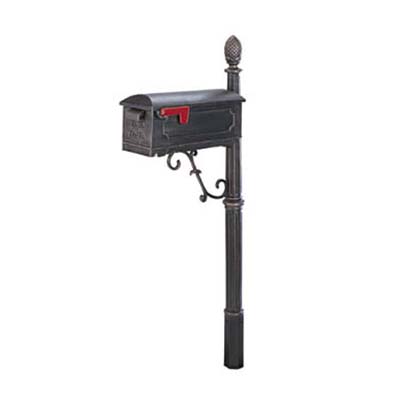 cast-aluminum mailbox from the solar group harkens back to small town mail delvery 