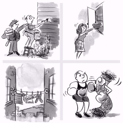 composite cartoon of laws you didn't know you were breaking