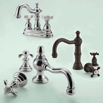 three styles of victorian faucets