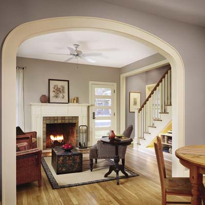 wide cased arches from a cottage remodel in Austin, TX