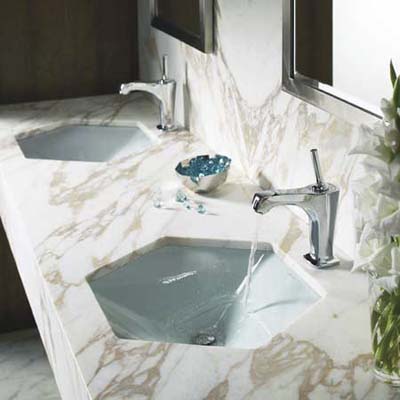 votive undermount sink has a unique shape that would fit well in either a spa or guest bath
