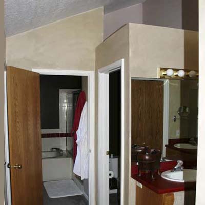 Modern Mountain Bathroom Retreat: Before