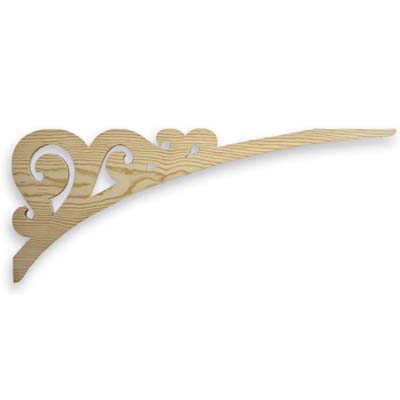 decorative wooden bracket to accent a porch roof