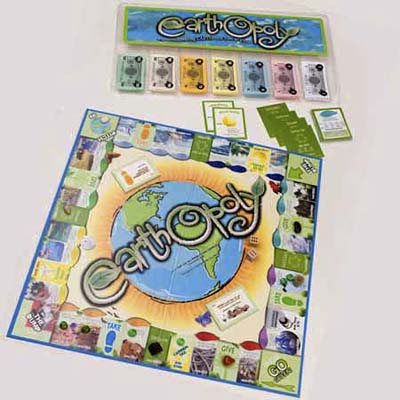 earthopoly board game from late for the sky production company