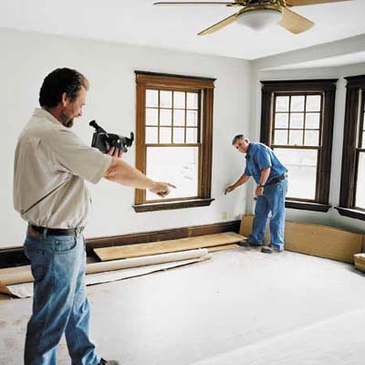 Tom Silva assists an energy audit the Newton TV Project from 2007
