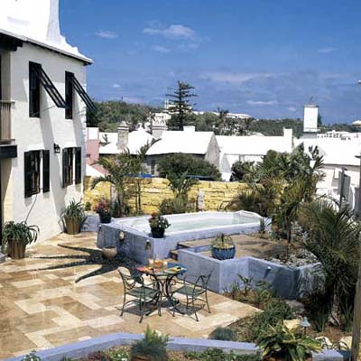 back yard at the Bermuda TV Project from 2004