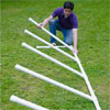 mark powers standing a length of weave bars on end