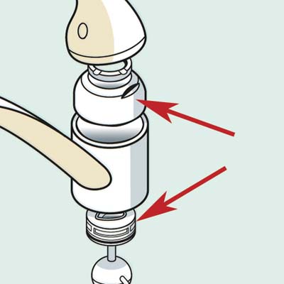 kitchen faucet with emphasis on the adjusting ring