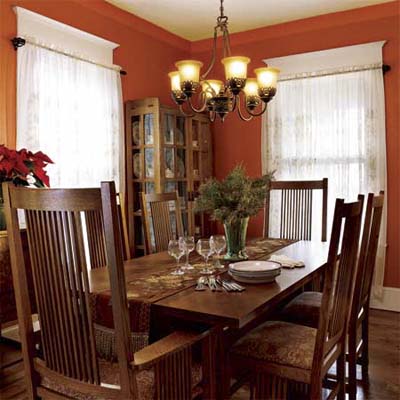 remodeled dining room opened up with the removal of a wall to the foyer